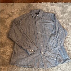 Club Room Light Blue Casual Button-Down Shirt